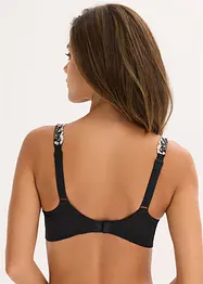 Reggiseno contenitivo senza ferretto con spalline imbottite e ricamo, bonprix