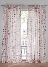 Tenda trasparente con stampa floreale (pacco da 1), bonprix