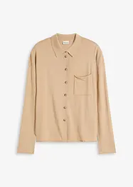 Cardigan effetto camicia in filato fine, bonprix