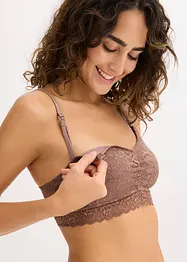 Reggiseno da allattamento con pizzo e cotone biologico (pacco da 2), bonprix