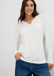 Maglia a maniche lunghe in misto viscosa morbido, bonprix
