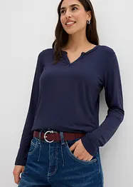 Maglia a maniche lunghe in misto viscosa morbido, bonprix