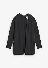 Felpa con zip lunga in misto cotone morbido, bonprix