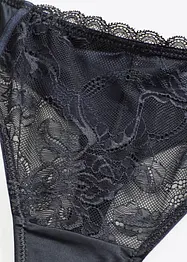 Perizoma con pizzo cigliato e effetto lucido, bonprix