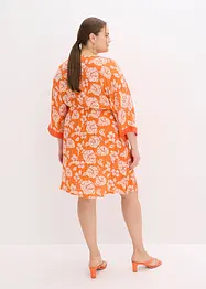 Abito tunica con pizzo in viscosa strutturata, bonprix