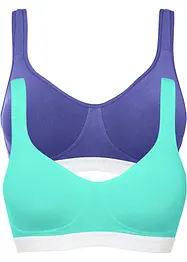 Reggiseno t-shirt senza ferretto con cotone biologico (pacco da 2), bonprix