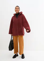 Giacca in pile teddy con spacchi laterali, bonprix