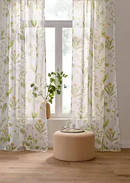Tenda trasparente in fantasia floreale con poliestere riciclato (pacco da 1), bonprix