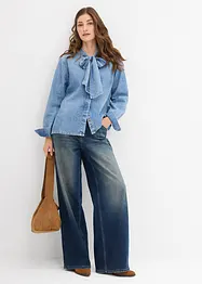 Camicia di jeans con fiocco, bonprix