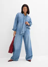 Camicia di jeans con fiocco, bonprix