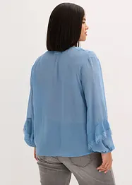 Blusa di chiffon con volant, bonprix