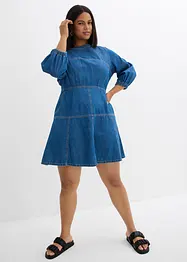 Abito di jeans con maniche a palloncino, bonprix