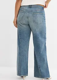 Jeans dal taglio dritto e morbido leggermente elasticizzati, vita alta, bonprix