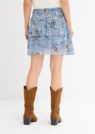 Gonna a balze in chiffon strutturato, bonprix