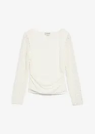 Maglia a maniche lunghe in pizzo, bonprix