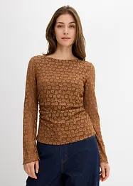 Maglia a maniche lunghe in pizzo, bonprix