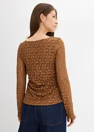 Maglia a maniche lunghe in pizzo, bonprix