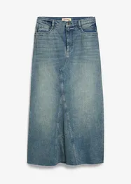 Gonna maxi di jeans, vita media, bonprix