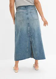 Gonna maxi di jeans, vita media, bonprix