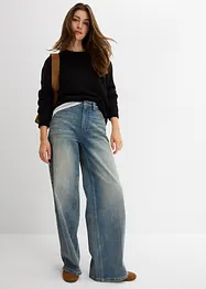 Jeans wide leg, vita alta, bonprix