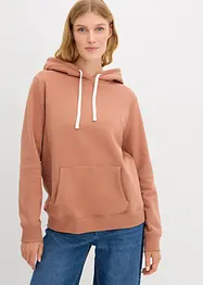 Felpa con cappuccio in puro cotone biologico, bonprix