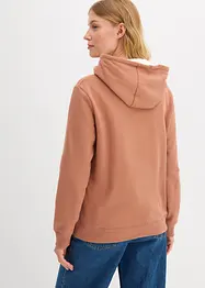 Felpa con cappuccio in puro cotone biologico, bonprix