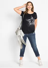T-shirt in filato fiammato di cotone, bonprix