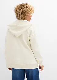 Felpa oversize con zip e cappuccio, bonprix