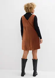 Abito salopette in jersey di velluto, bonprix
