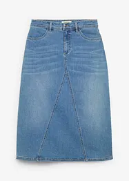 Gonna di jeans elasticizzata a vita alta, bonprix