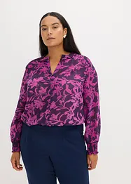 Camicetta di chiffon con dettagli smock, bonprix