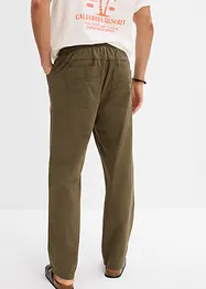 Pantaloni classic fit con elastico in vita in cotone leggero, straight, bonprix