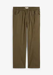 Pantaloni classic fit con elastico in vita in cotone leggero, straight, bonprix