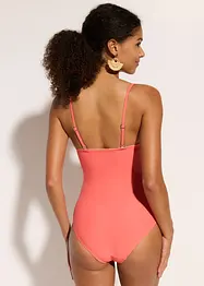 Costume intero modellante con effetto incrociato e compressione media, bonprix