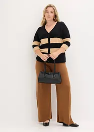 Cardigan in maglia di cotone a righe, bonprix