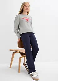 Pantaloni svasati  con spacchi in misto cotone biologico, bonprix
