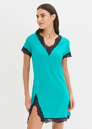 Camicia da notte in cotone biologico con pizzo, bonprix