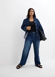 Giacca-camicia oversize in jeans di cotone biologico, bonprix