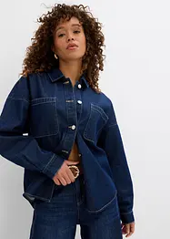 Giacca-camicia oversize in jeans di cotone biologico, bonprix