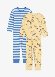 Pigiama in puro cotone biologico (set 4 pezzi), bonprix