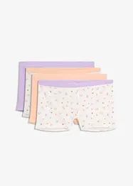 Boxer aderenti in morbido cotone elasticizzato (pacco da 4), bonprix