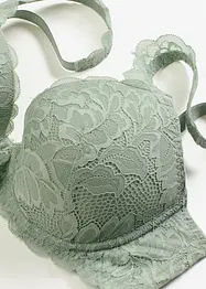 Reggiseno con coppe preformate e pizzo floreale, bonprix