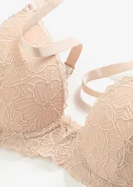 Reggiseno con coppe preformate e ricami floreali, bonprix
