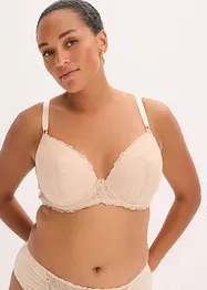 Reggiseno con coppe preformate e ricami floreali, bonprix
