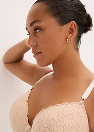 Reggiseno con coppe preformate e ricami floreali, bonprix