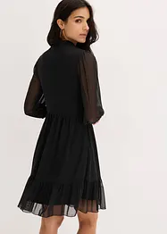 Abito in jersey e mesh con fiocco, bonprix