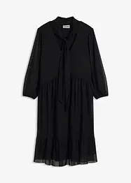 Abito in jersey e mesh con fiocco, bonprix