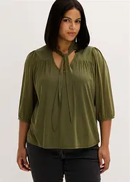 Maglia in mesh con fiocco, bonprix
