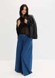 Maglia in pizzo con volant, bonprix