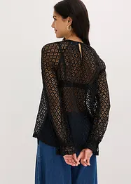 Maglia in pizzo con volant, bonprix